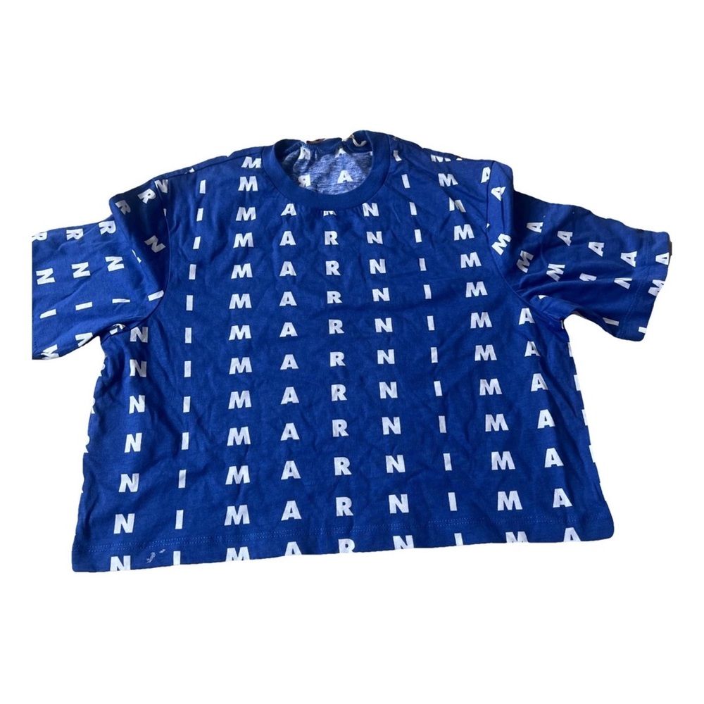 Marni Royal Blue Logo Tee